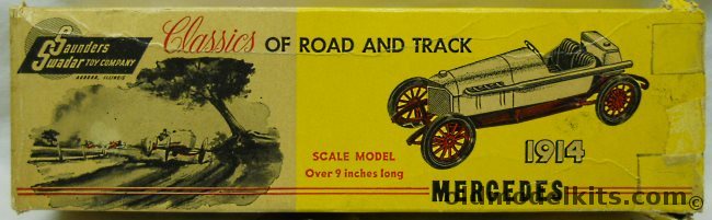 Saunders Swadar 1/16 1914 Mercedes Race Car - Classics of Road and Track, 1914-K plastic model kit